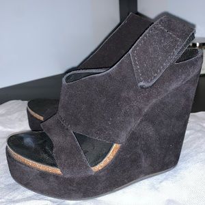 Pedro Garcia Black Wedges